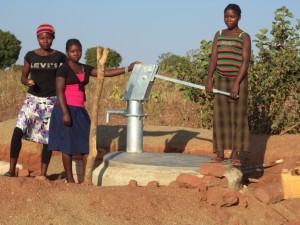 Borehole water pump installed at Kamzati Village.